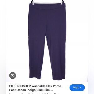 Eileen Fisher Deep Blue Cropped Pants